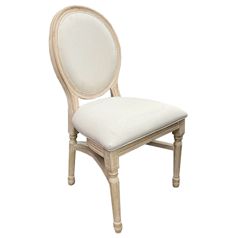 Distressed Cream Louis Chair - MTB Event Rentals