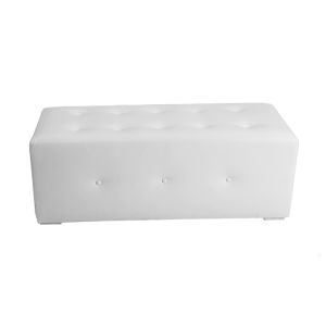 Tufted White 4ft Bench