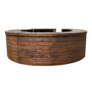 12ft Round Rustic Bar