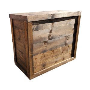 4ft Rustic Bar (Dark Wood Finish)