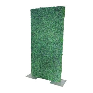 4 x 8 Artificial Hedge Wall w/ Metal Bases (Double Sided)