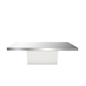 4x8 Mirror Table w/ White Base (Real Mirror Top)