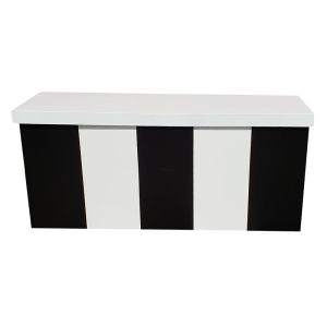 6ft Kids Food Station- Black & White Striped