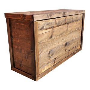 6ft Rustic Bar (Dark Wood Finish)