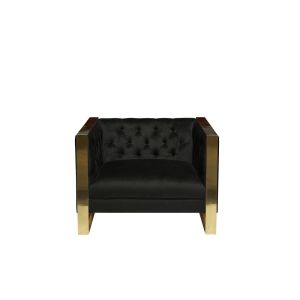 Amalfi Armchair- Black & Gold
