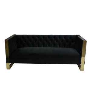 Amalfi Sofa- Black & Gold