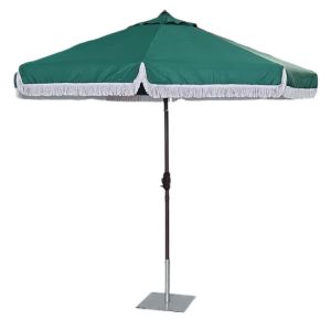 Market Umbrella- Argentina Green w/ Tassels