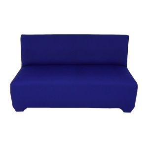 Armless Sofa with Solid Cover- Royal Blue