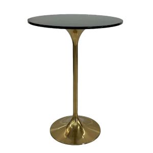Black Marble Top Cocktail with gold base