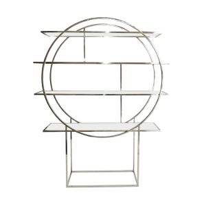 Round Chrome Bar Back