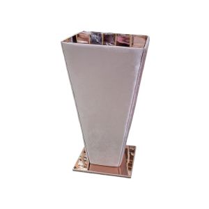 Cone Shape Blush Velvet Stand w/ Rose Gold Plexiglass