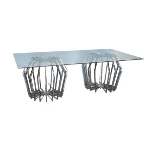 Cosmo Chrome 8ft Dining Table