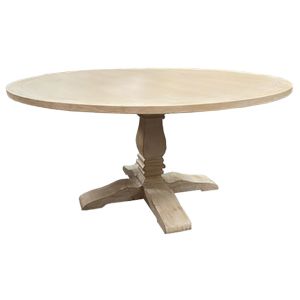 Distressed Cream 72in Round Table