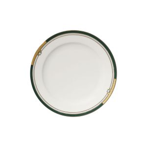 Green Gold Art Deco Dinner Plate