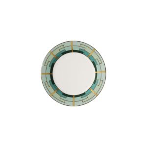 Green Gold Art Deco Salad Plate