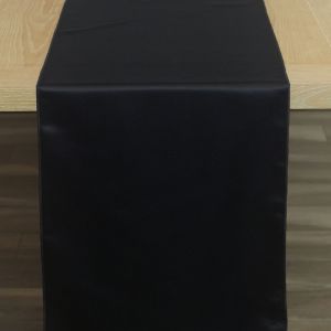 Lamour Satin Table Runner- Black