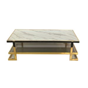 Marble Top Rectangular Coffee Table