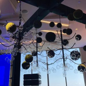 Metal Structure with Glass Globes