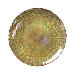 Celtic Glass Charger- Gold