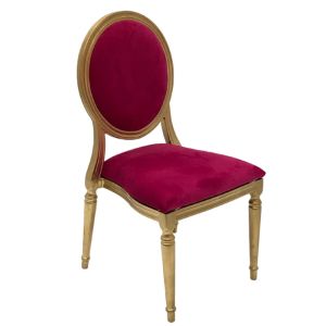 “Pop” Louis Chair- Gold w/ HS Lipstick Velvet