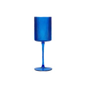 Ribbed Cobalt Blue All Purpose Glass