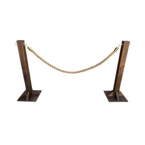 Rustic Stanchion & Rope Set