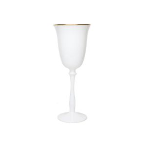 Stella White with Gold Rim Wine Glass