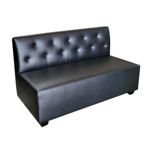Tufted Black Armless Sofa