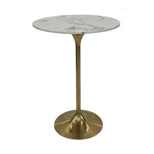 White Marble Top Cocktail with gold base