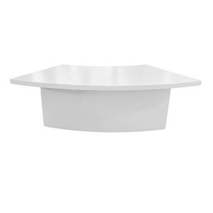 White Serpentine Table w/ White Base