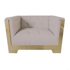 Amalfi Armchair- Beige & Gold