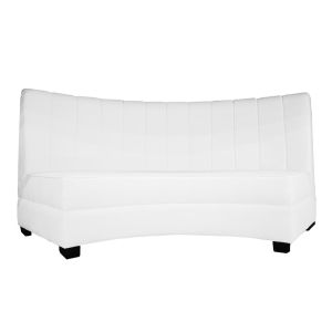 Audrey Velvet Curved Sofa- White