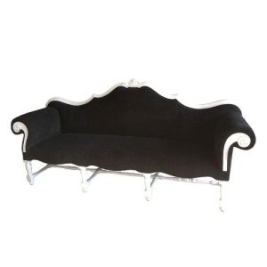 Vintage Black & White Sofa