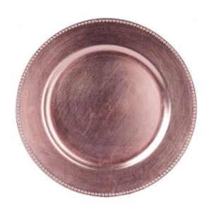 Acrylic Beaded Charger- Blush
