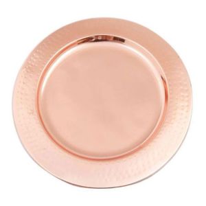 Hammered Rose Gold Charger