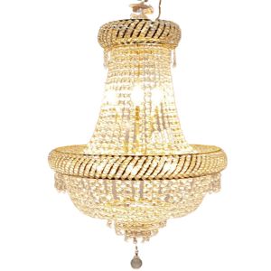 Crystal Swirl Gold Chandelier
