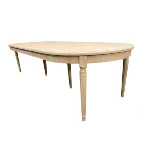Distressed Cream Oval Table
