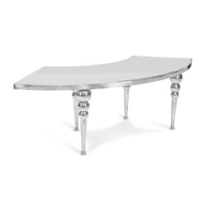 Dubai Serpentine Table-Chrome