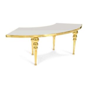 Dubai Serpentine Table-Gold