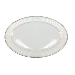 Fancy Silver Trimmed Oval Platter