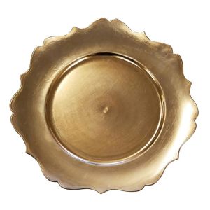 Acrylic Fleur Charger- Gold