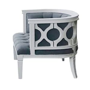Florence Armchair- Grey & White