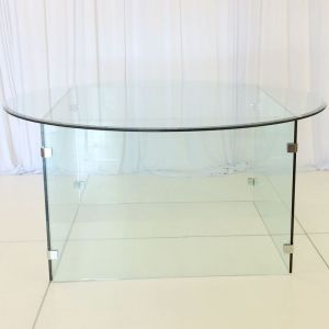 60in Glass Top Round Table