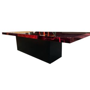 10ft Ruby Red Plexiglass Rectangular Table
