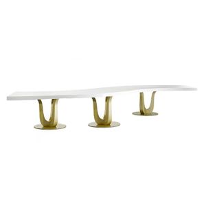 Serpentine Table w/ Gold Legs