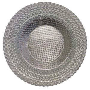 Roman Leaf Charger- Silver
