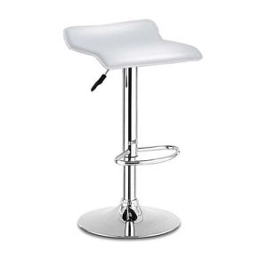 White Leather Swivel Barstools