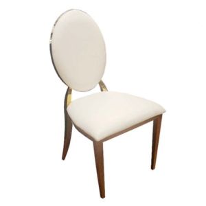 Washington Gold Chair w/ White Vinyl