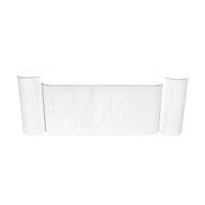 12ft Slated White Bar