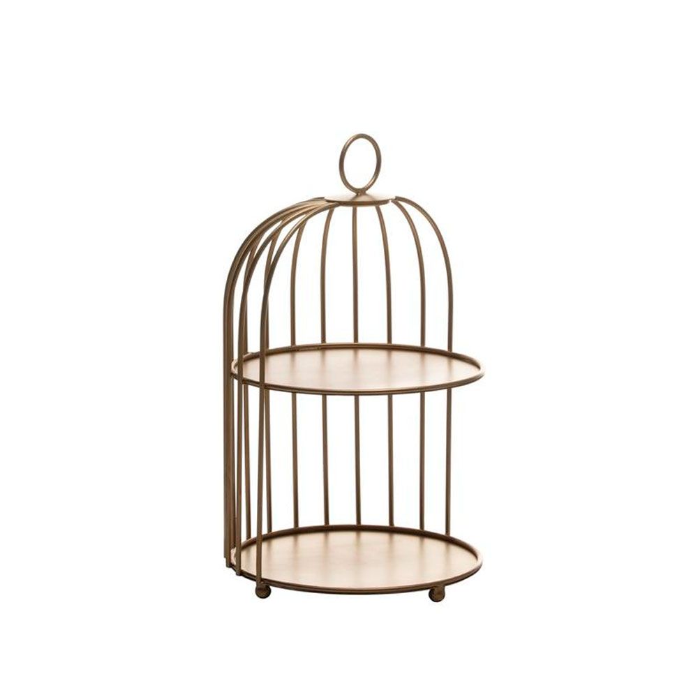 2 Tier Birdcage Gold Cake Stand